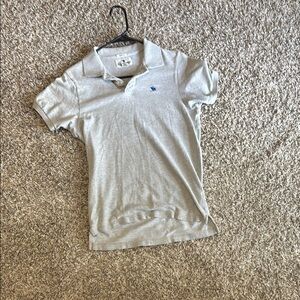 Abercrombie & Fitch Light Gray Polo Shirt